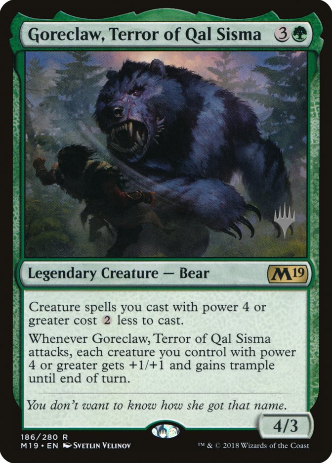 Goreclaw, Terror of Qal Sisma (Promo Pack) [Core Set 2019 Promos] | Good Games Cannington