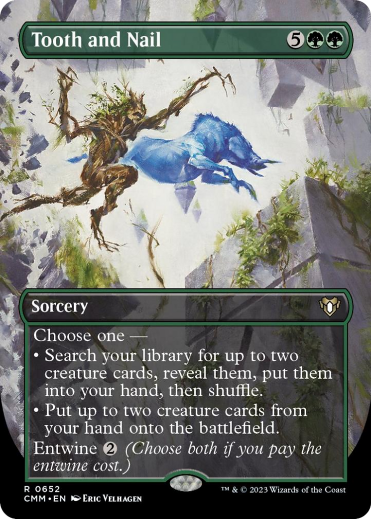 Tooth and Nail (Borderless Alternate Art) [Commander Masters] | Good Games Cannington