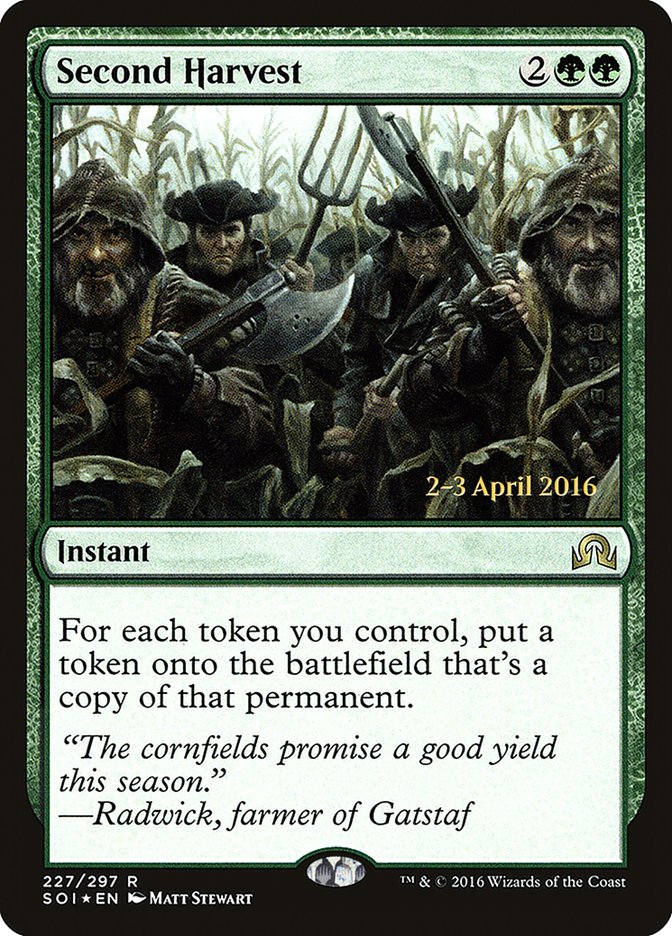 Second Harvest [Shadows over Innistrad Prerelease Promos] | Good Games Cannington