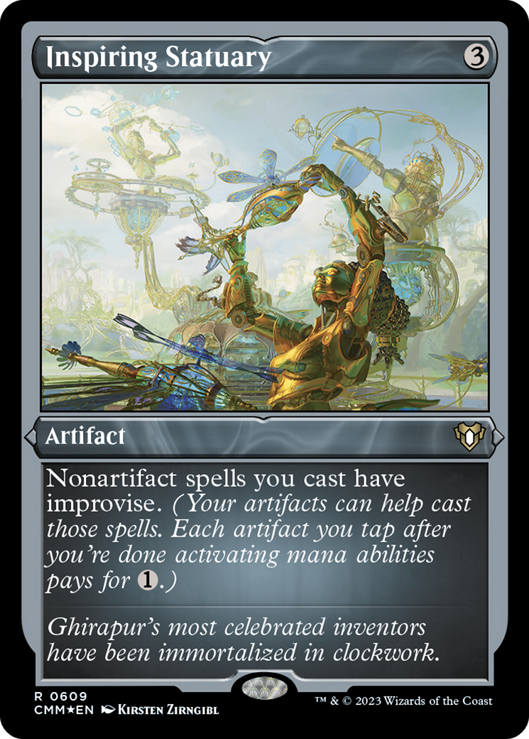 Inspiring Statuary (Foil Etched) [Commander Masters] | Good Games Cannington