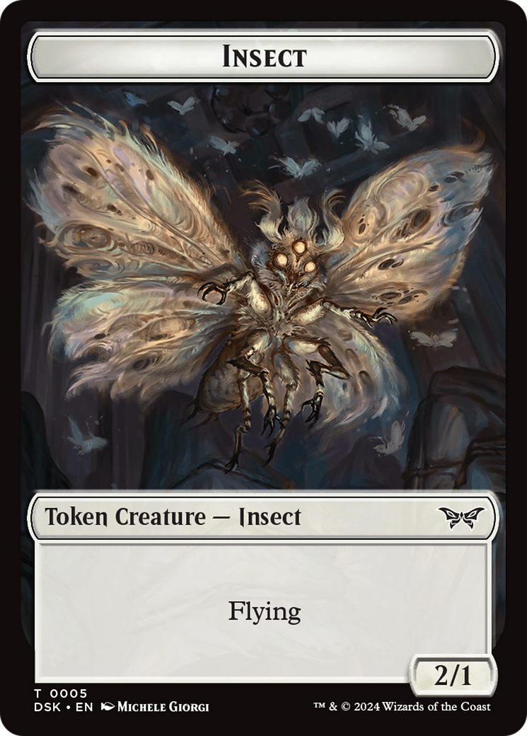 Insect (0005) Token [Duskmourn: House of Horror Tokens] | Good Games Cannington