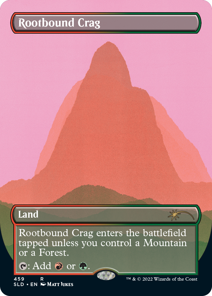 Rootbound Crag (Borderless) [Secret Lair Drop Series] | Good Games Cannington