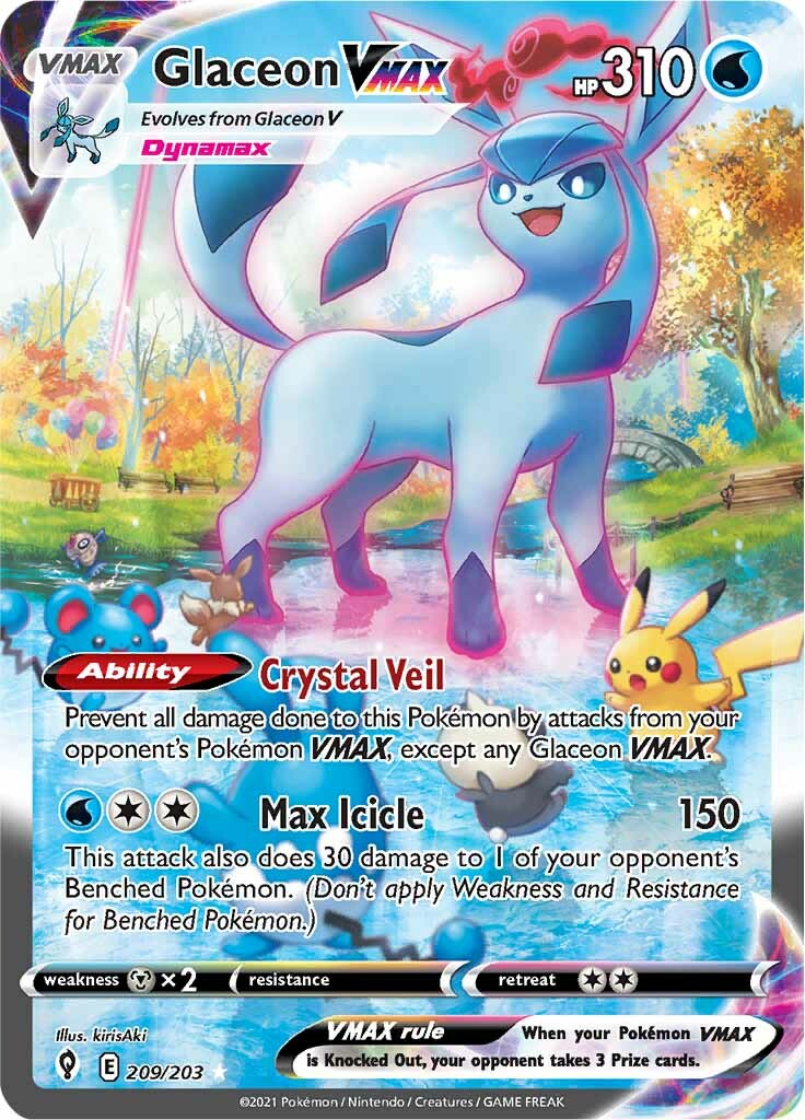 Glaceon VMAX (209/203) [Sword & Shield: Evolving Skies] | Good Games Cannington