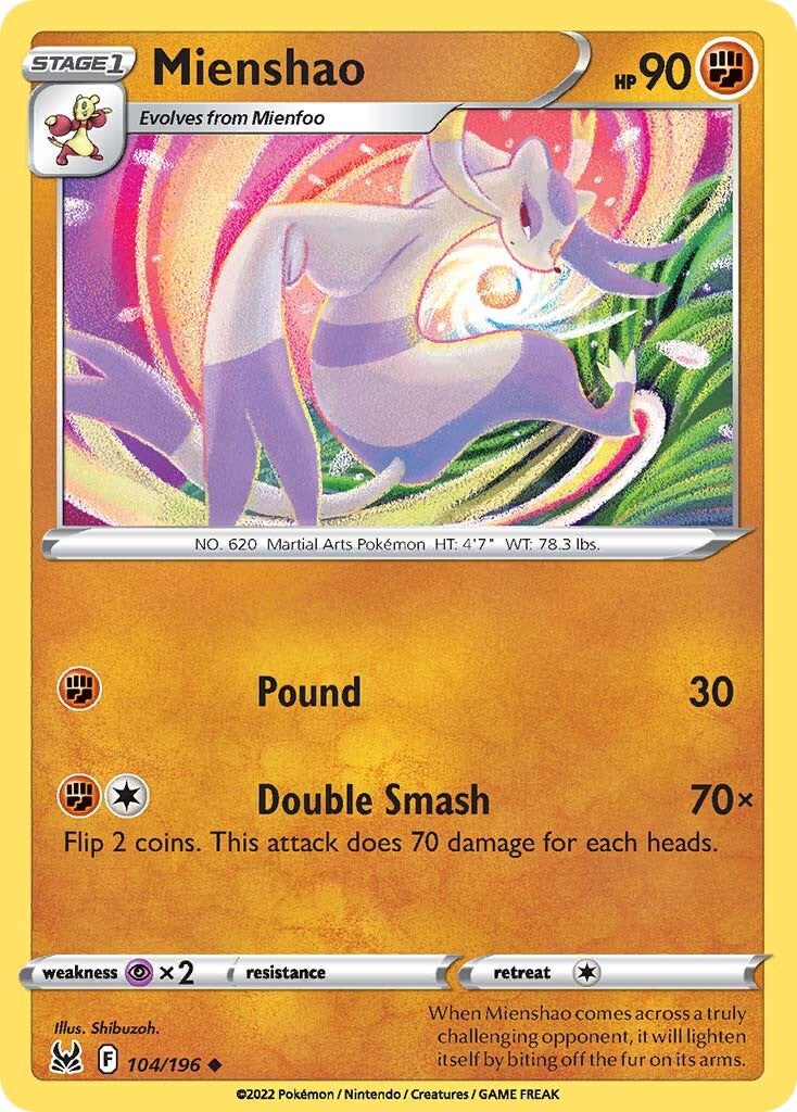 Mienshao (104/196) [Sword & Shield: Lost Origin] | Good Games Cannington