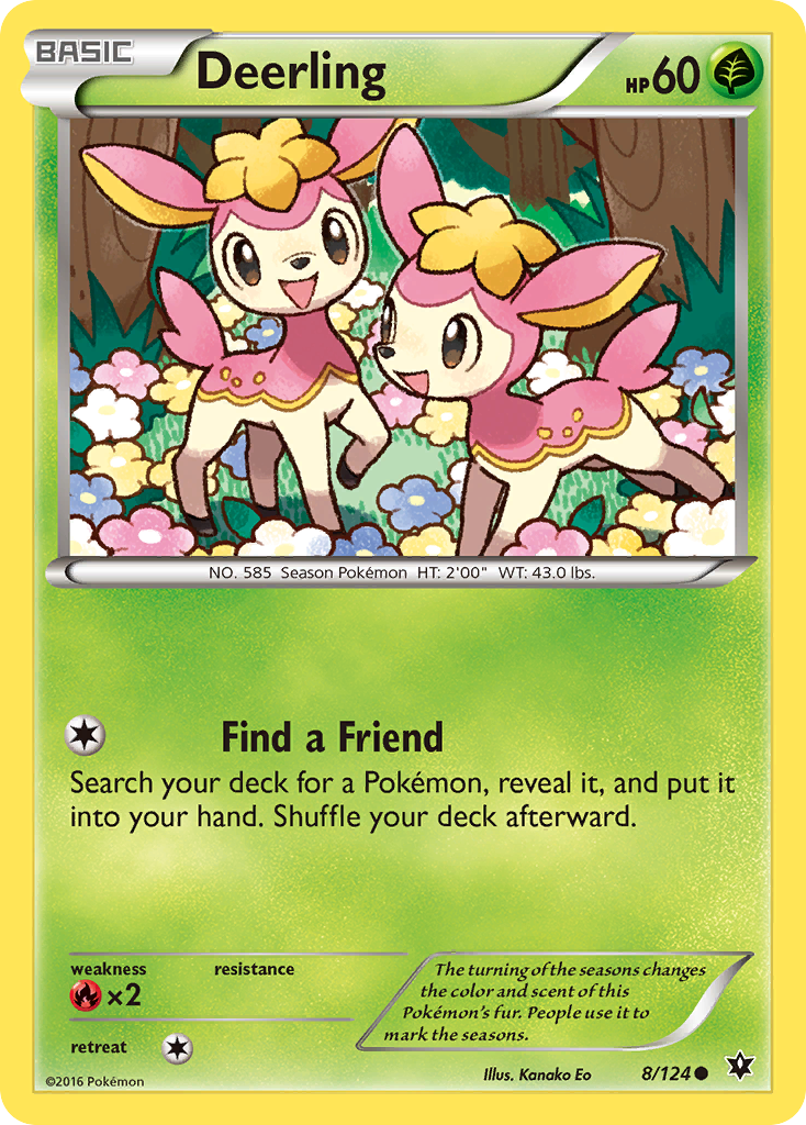 Deerling (8/124) [XY: Fates Collide] | Good Games Cannington