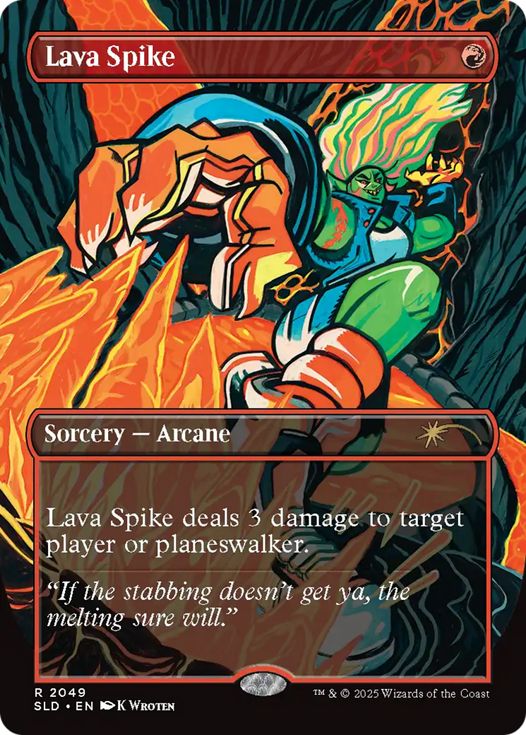 Lava Spike (2049) (Rainbow Foil) [Secret Lair Drop Series] | Good Games Cannington
