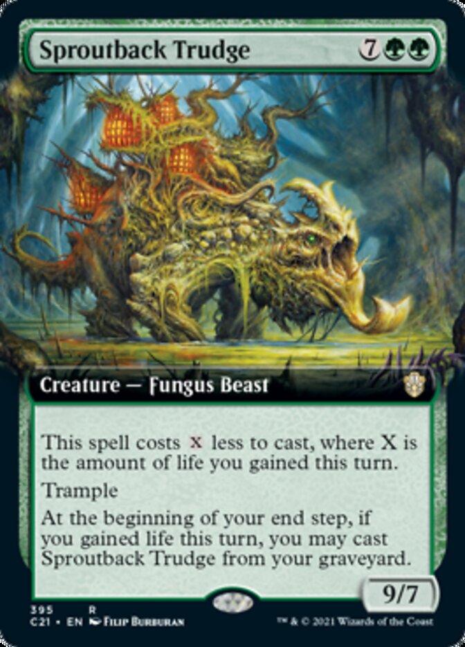 Sproutback Trudge (Extended Art) [Commander 2021] | Good Games Cannington