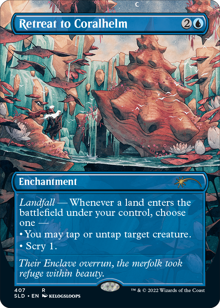 Retreat to Coralhelm (Borderless) [Secret Lair Drop Series] | Good Games Cannington