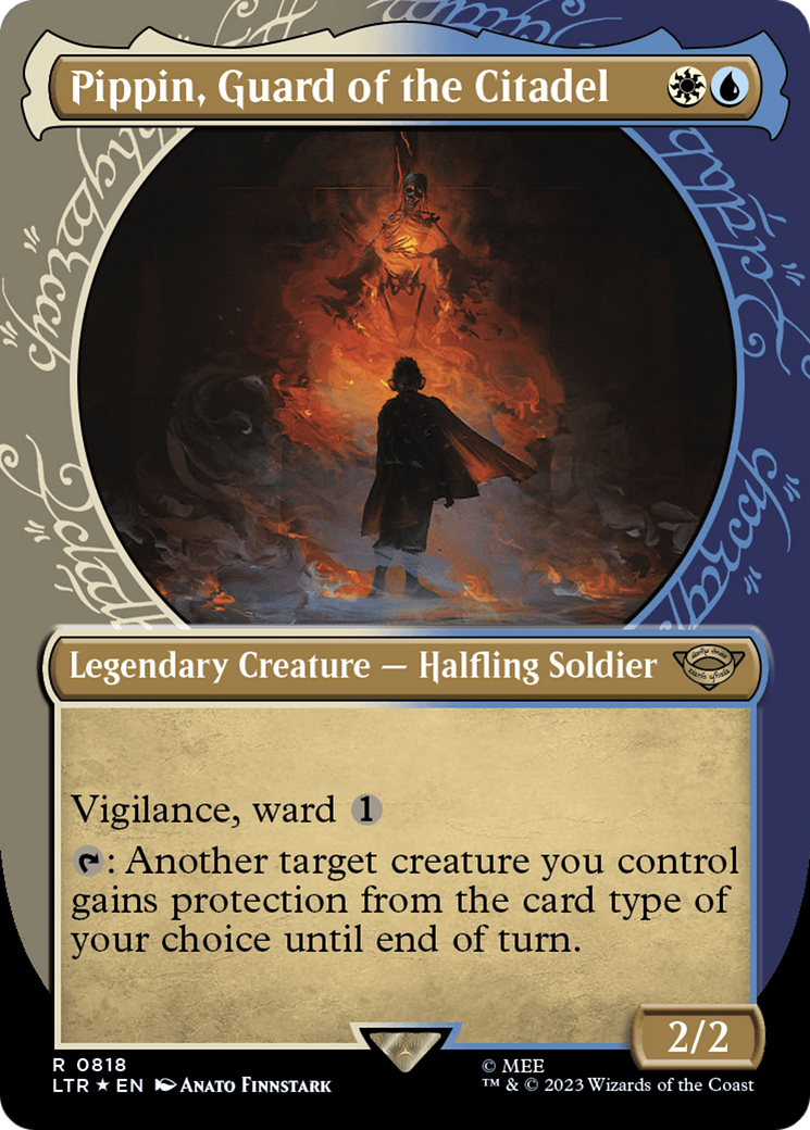 Pippin, Guard of the Citadel (Showcase) (Surge Foil) [The Lord of the Rings: Tales of Middle-Earth] | Good Games Cannington