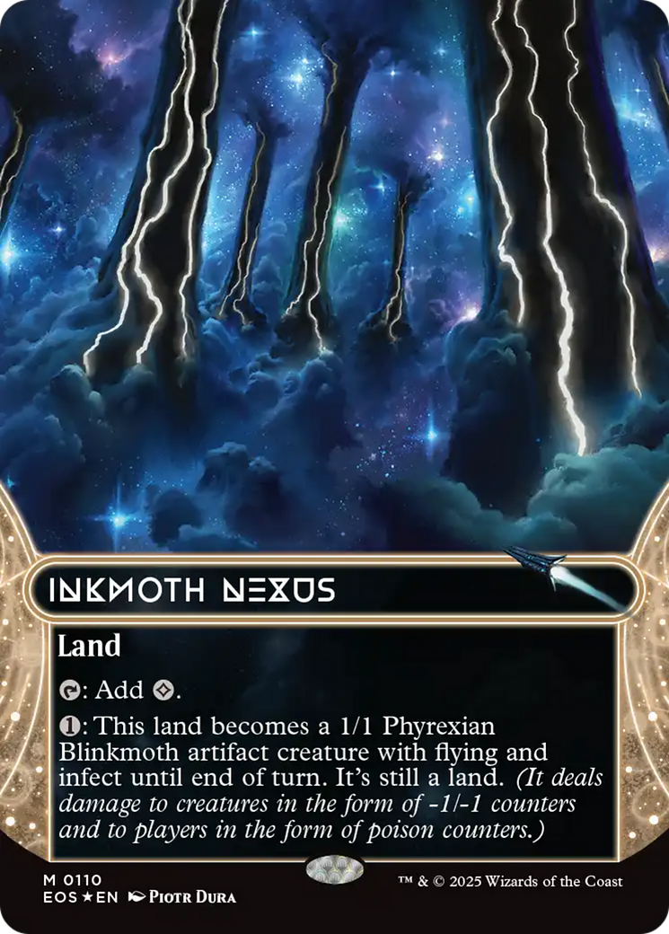Inkmoth Nexus (0110) (Borderless) (Galaxy Foil) [Edge of Eternities: Stellar Sights] | Good Games Cannington