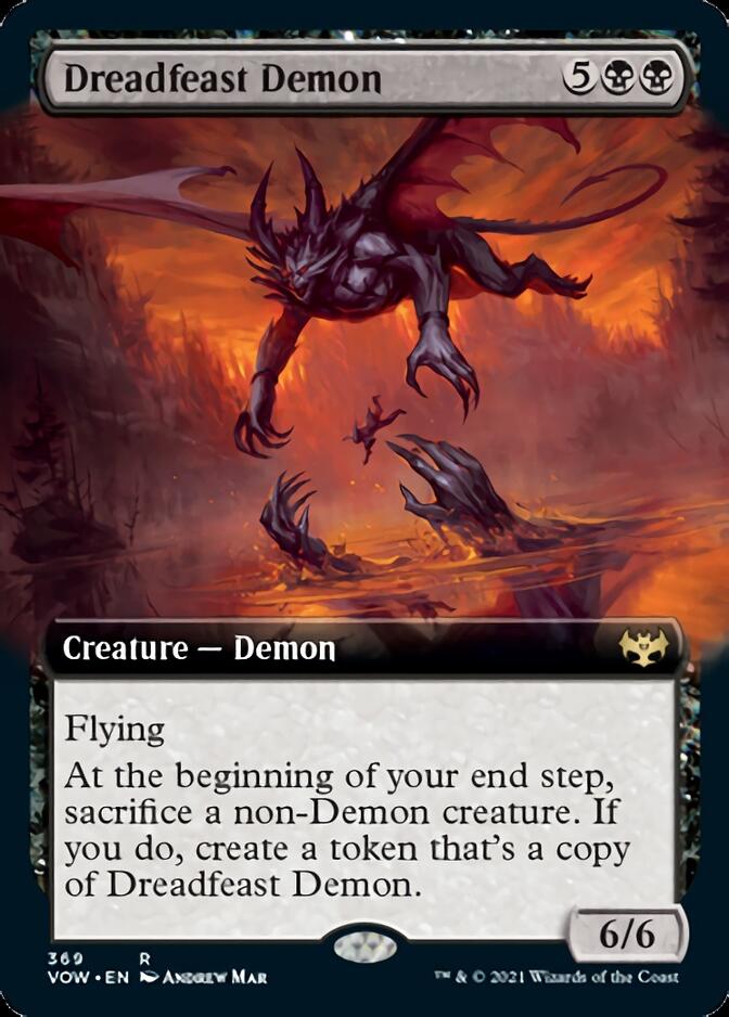 Dreadfeast Demon (Extended Art) [Innistrad: Crimson Vow] | Good Games Cannington