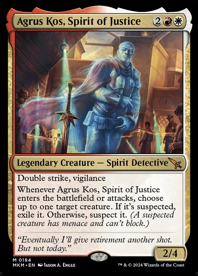 Agrus Kos, Spirit of Justice 184/286 (Murders at Karlov Manor)  | Good Games Cannington