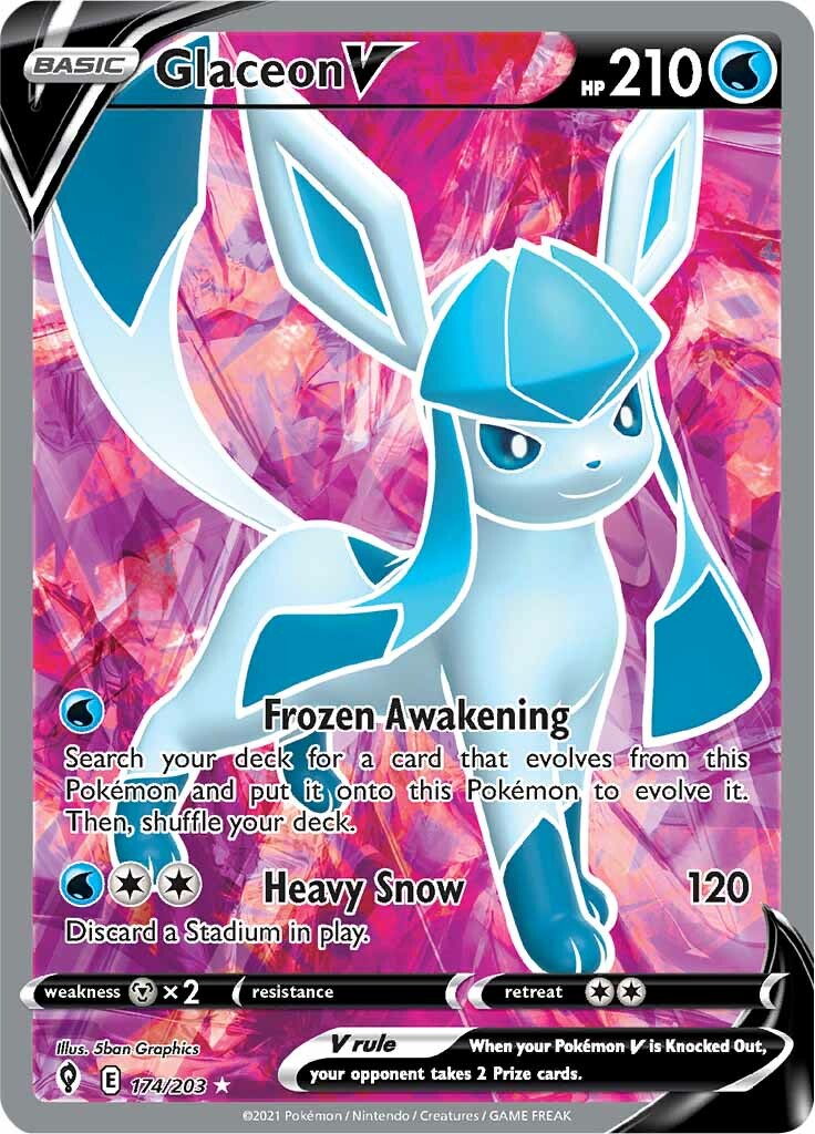 Glaceon V (174/203) [Sword & Shield: Evolving Skies] | Good Games Cannington