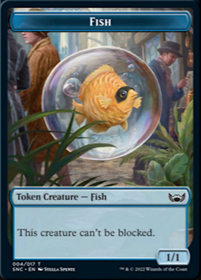 Fish // Wizard Double-Sided Token [Streets of New Capenna Tokens] | Good Games Cannington