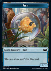 Fish // Wizard Double-Sided Token [Streets of New Capenna Tokens] | Good Games Cannington