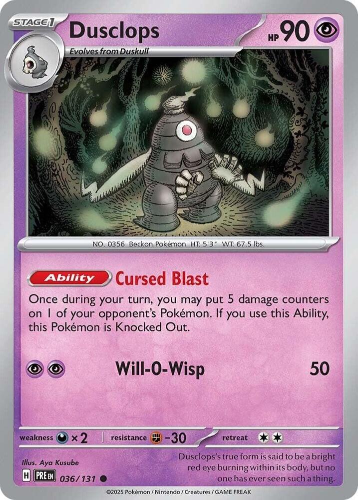 Dusclops (036/131) [Scarlet & Violet: Prismatic Evolutions] | Good Games Cannington