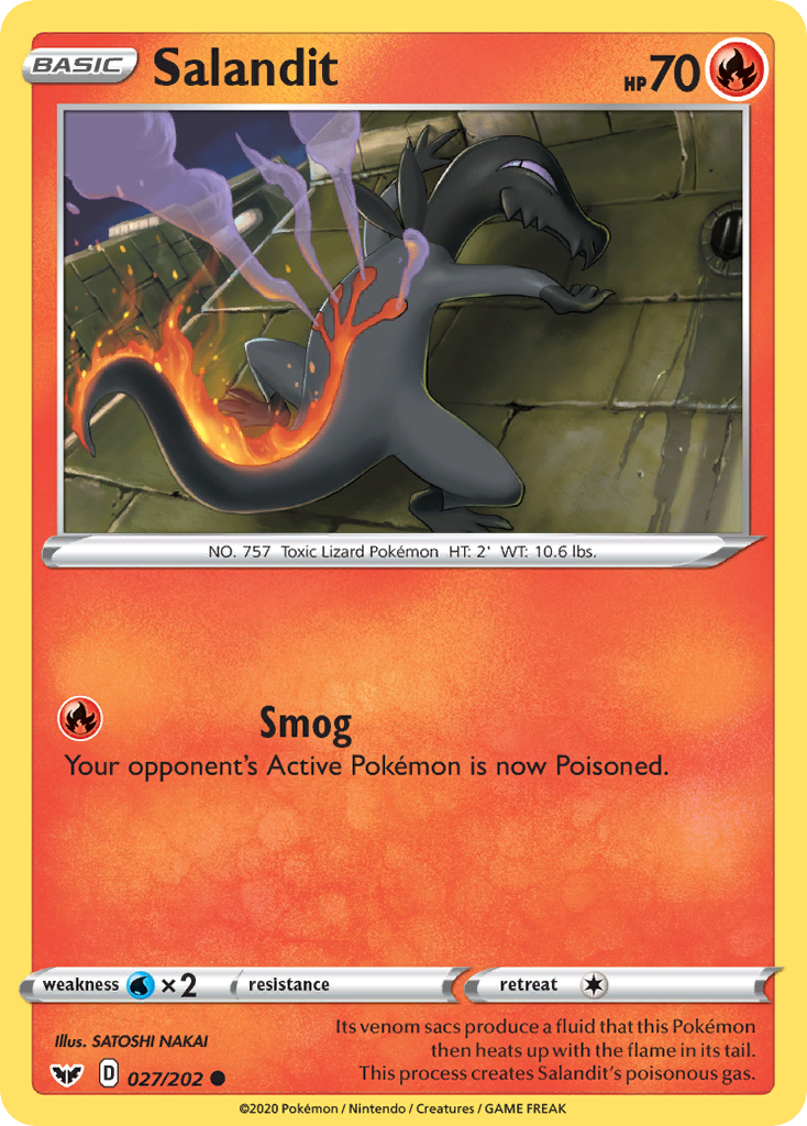 Salandit (027/202) [Sword & Shield: Base Set] | Good Games Cannington
