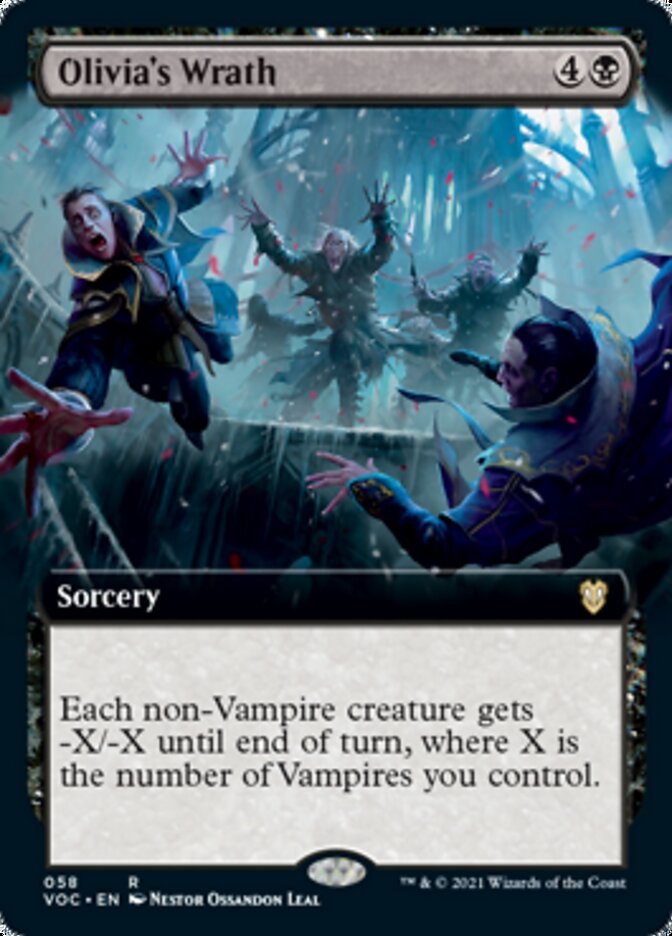 Olivia's Wrath (Extended Art) [Innistrad: Crimson Vow Commander] | Good Games Cannington