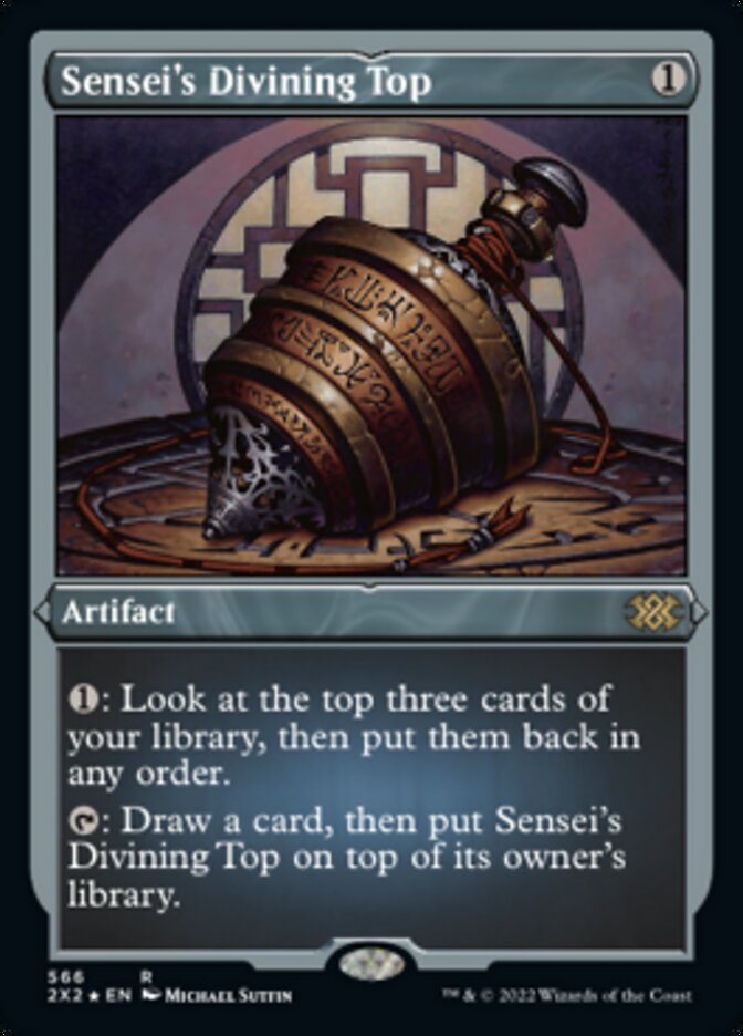 Sensei's Divining Top (Foil Etched) [Double Masters 2022] | Good Games Cannington