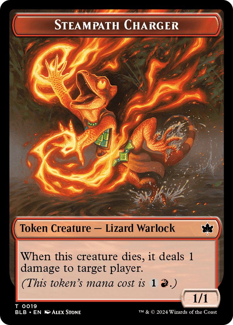 Treasure // Steampath Charger Double-Sided Token [Bloomburrow Tokens] | Good Games Cannington