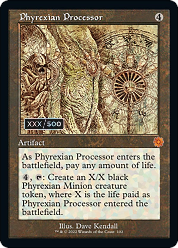 Phyrexian Processor (Retro Schematic) (Serialized) [The Brothers' War Retro Artifacts] | Good Games Cannington