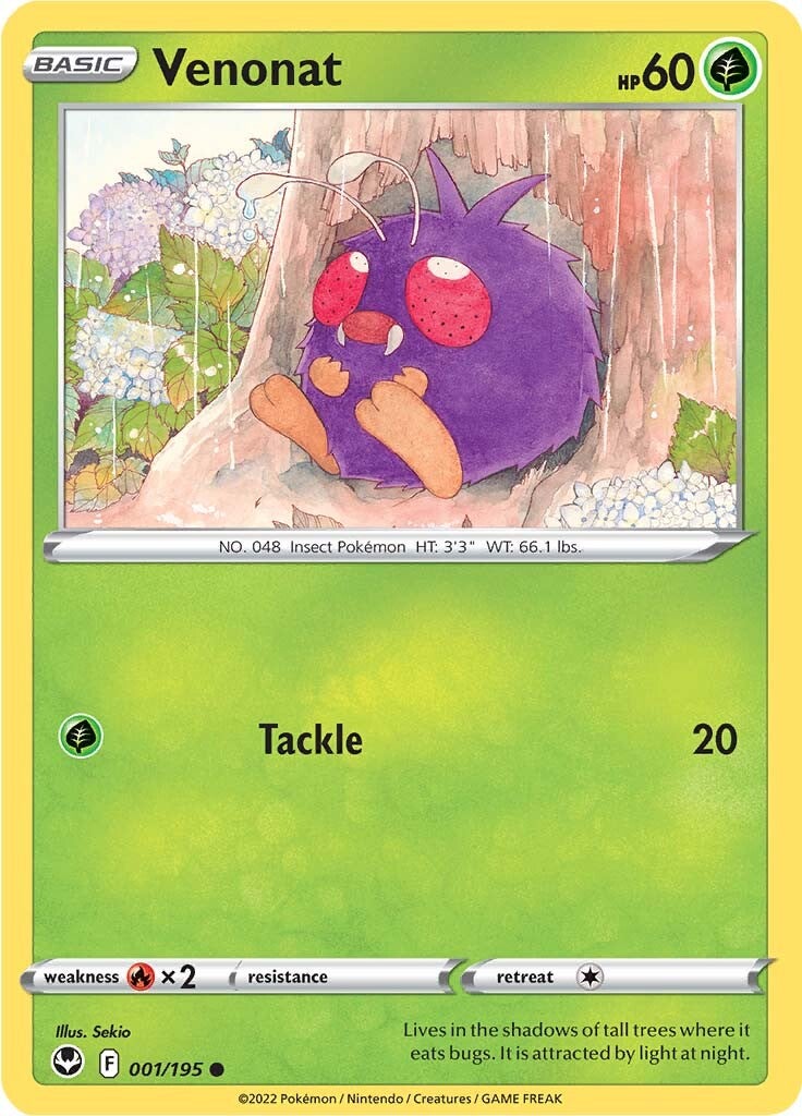 Venonat (001/195) [Sword & Shield: Silver Tempest] | Good Games Cannington