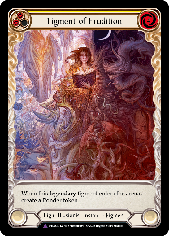 Figment of Erudition // Suraya, Archangel of Erudition (Marvel) [DTD005] (Dusk Till Dawn)  Cold Foil | Good Games Cannington