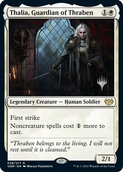 Thalia, Guardian of Thraben (Promo Pack) [Innistrad: Crimson Vow Promos] | Good Games Cannington