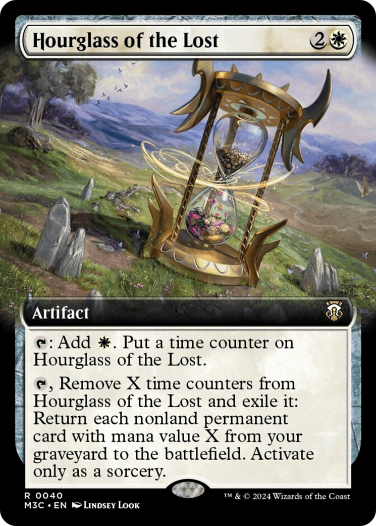 Hourglass of the Lost (Extended Art) (Ripple Foil) [Modern Horizons 3 Commander] | Good Games Cannington