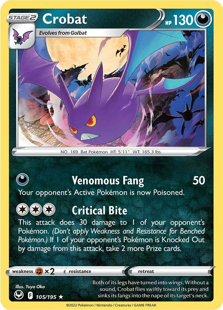 Crobat (105/195) [Sword & Shield: Silver Tempest] | Good Games Cannington