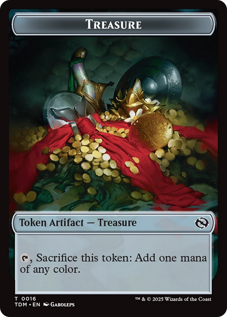 Spirit // Treasure Double-Sided Token [Tarkir: Dragonstorm Commander Tokens] | Good Games Cannington
