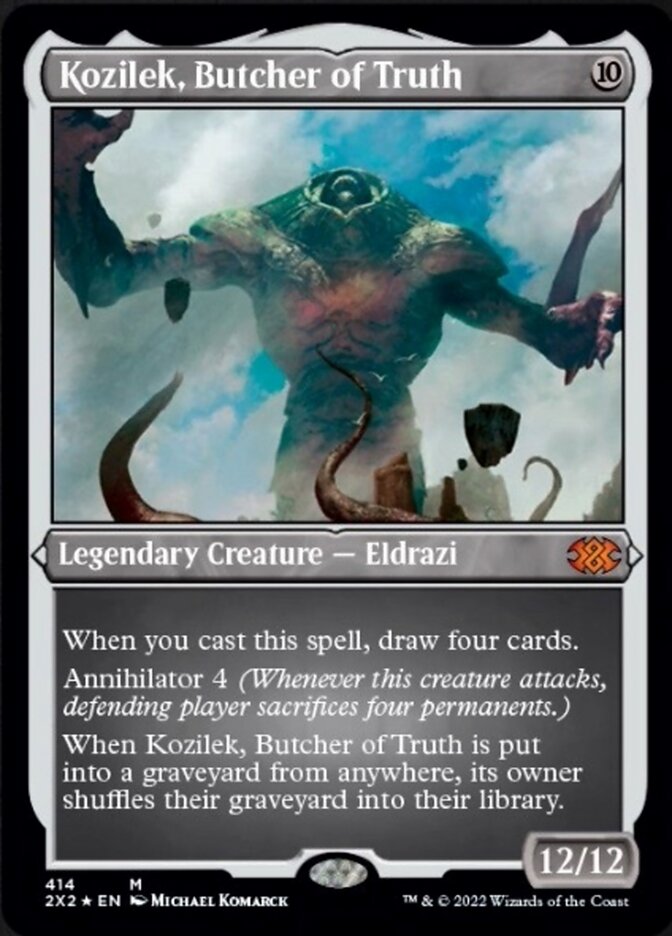 Kozilek, Butcher of Truth (Foil Etched) [Double Masters 2022] | Good Games Cannington