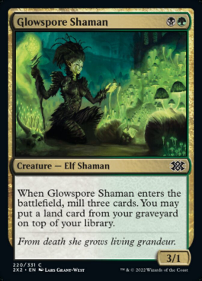 Glowspore Shaman [Double Masters 2022] | Good Games Cannington