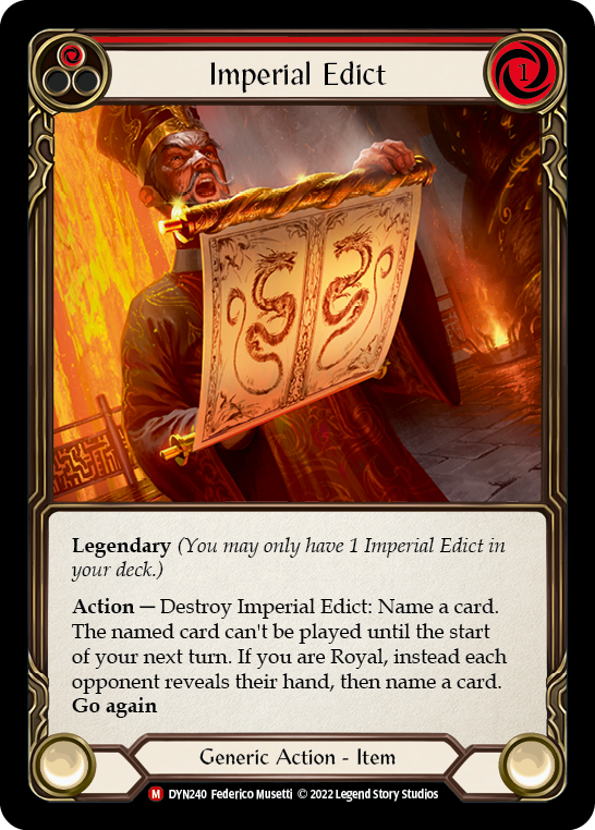 Imperial Edict [DYN240] (Dynasty)  Cold Foil | Good Games Cannington
