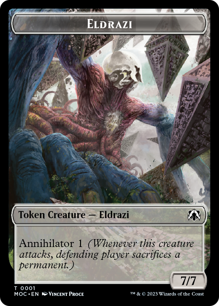 Eldrazi // Angel (4) Double-Sided Token [March of the Machine Commander Tokens] | Good Games Cannington