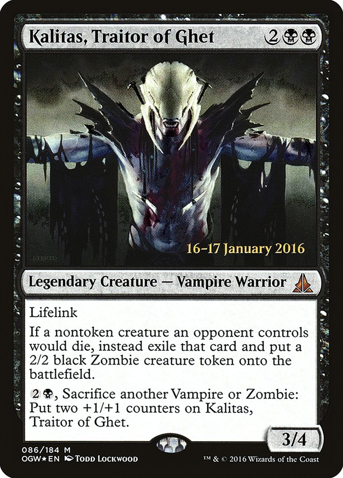 Kalitas, Traitor of Ghet [Oath of the Gatewatch Prerelease Promos] | Good Games Cannington