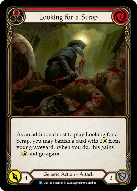 Looking for a Scrap (Red) [OUT195] (Outsiders)  Rainbow Foil | Good Games Cannington