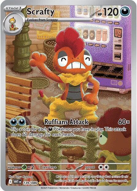 Scrafty 139/086 (SV: White Flare)  - Holofoil | Good Games Cannington