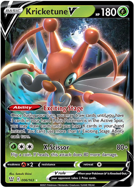 Kricketune V (006/163) [Sword & Shield: Battle Styles] | Good Games Cannington