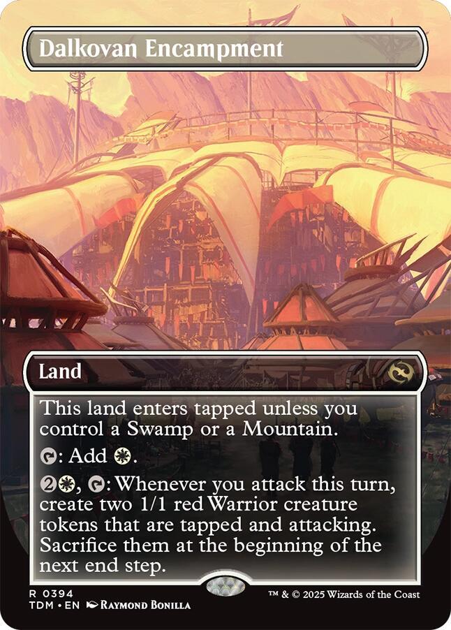 Dalkovan Encampment 394/291 (Tarkir: Dragonstorm)  - Borderless Foil | Good Games Cannington