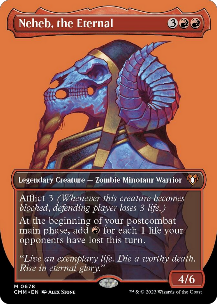 Neheb, the Eternal (Borderless Profile) [Commander Masters] | Good Games Cannington