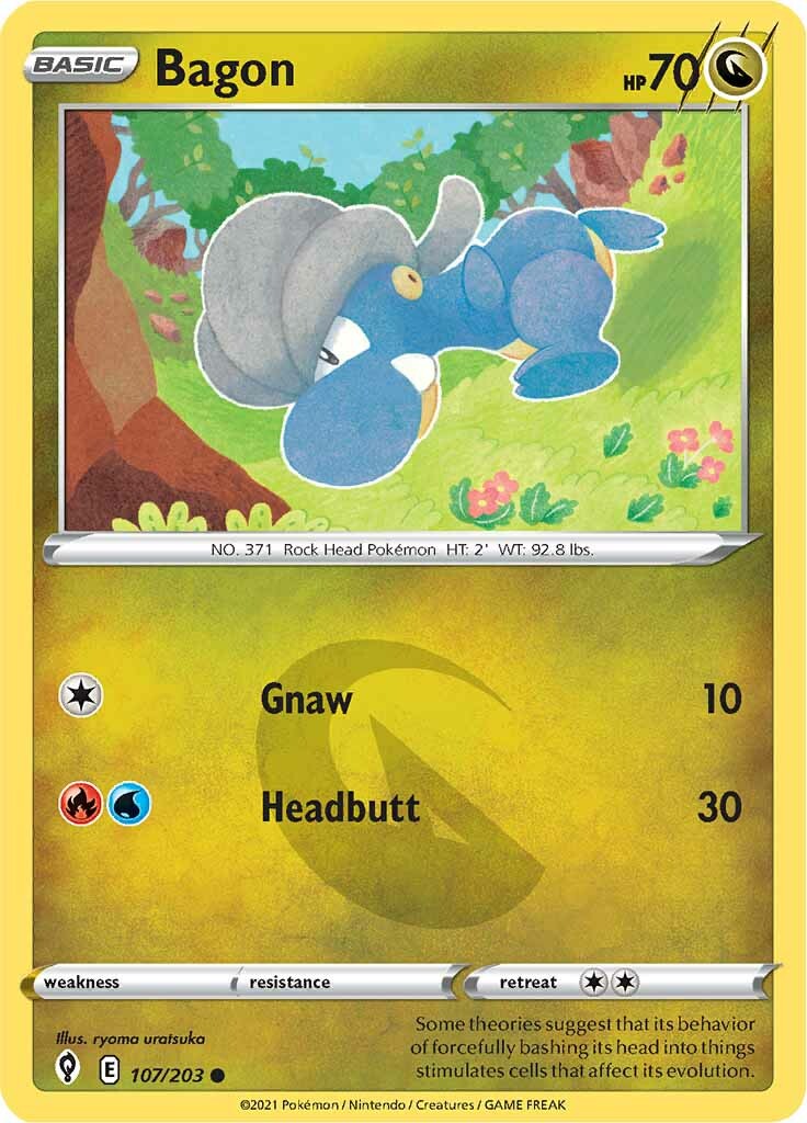 Bagon (107/203) [Sword & Shield: Evolving Skies] | Good Games Cannington