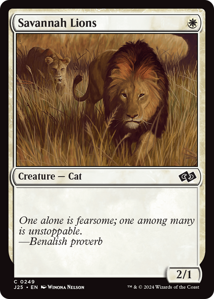 Savannah Lions [Foundations Jumpstart] | Good Games Cannington