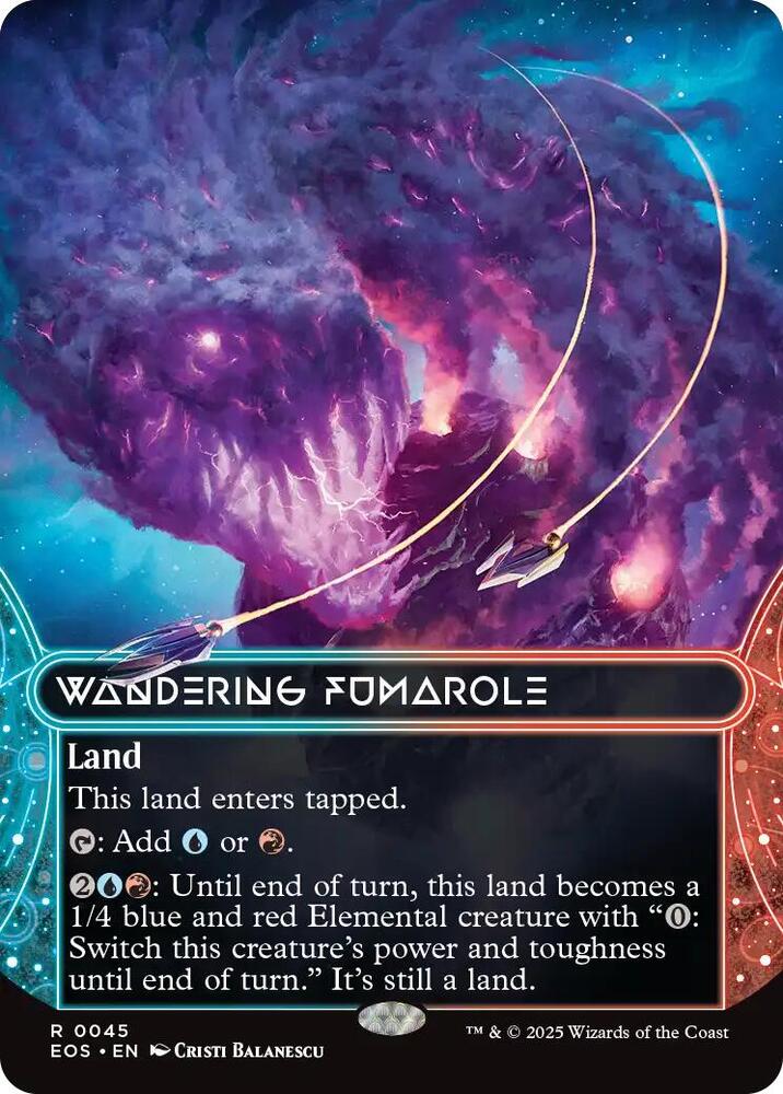Wandering Fumarole  45 (Edge of Eternities: Stellar Sights)  - Borderless Foil | Good Games Cannington