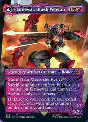 Flamewar, Brash Veteran // Flamewar, Streetwise Operative (Shattered Glass) [Transformers] | Good Games Cannington