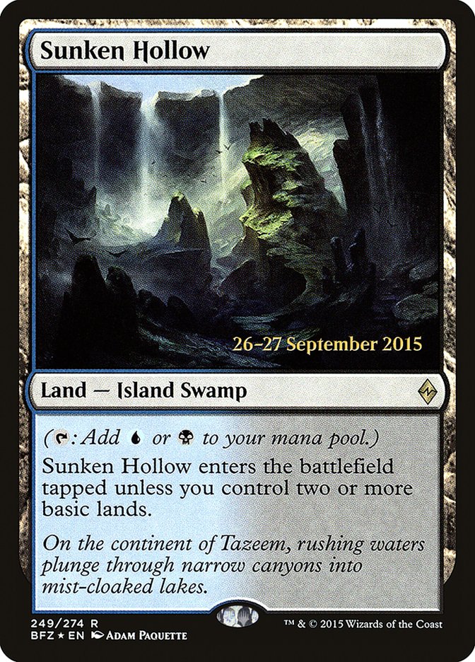 Sunken Hollow [Battle for Zendikar Prerelease Promos] | Good Games Cannington