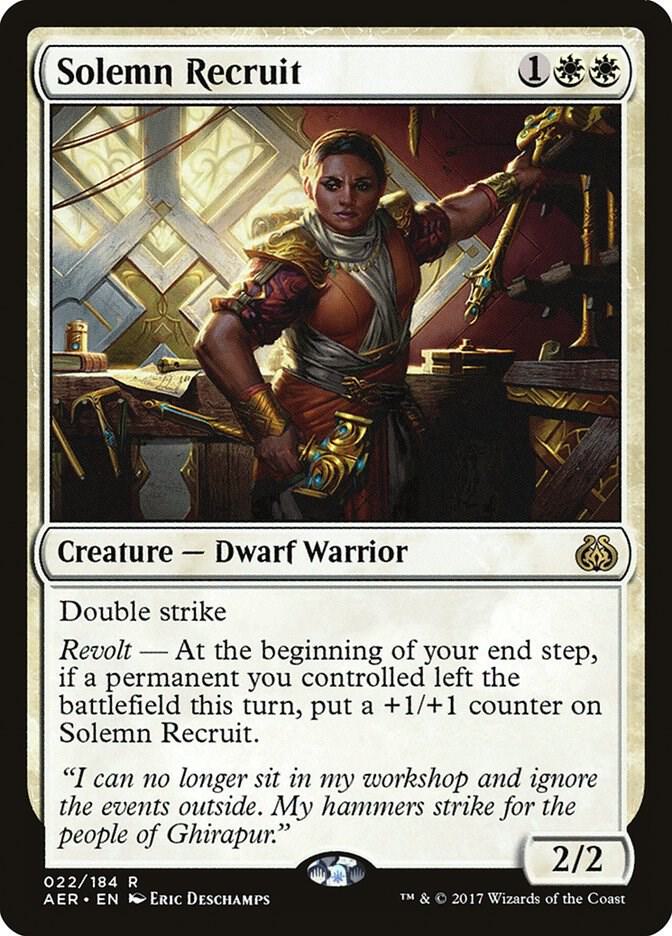 Solemn Recruit 22/184 (Aether Revolt)  | Good Games Cannington