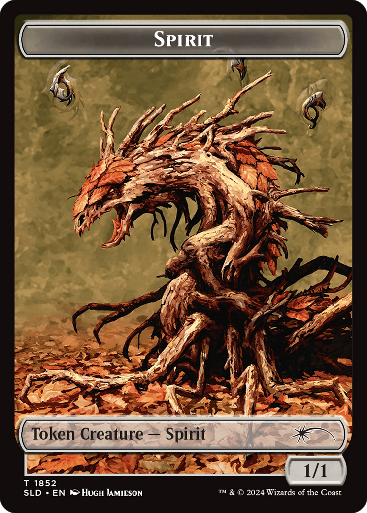 Spirit (SLD) // Shapeshifter (KHM) Double-Sided Token [Secret Lair: From Cute to Brute Tokens] | Good Games Cannington