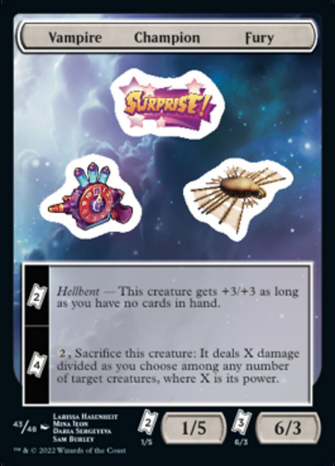 Vampire Champion Fury [Unfinity Stickers] | Good Games Cannington