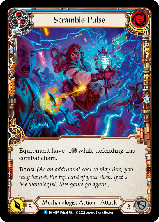 Scramble Pulse (Blue) [DYN097] (Dynasty)  Rainbow Foil | Good Games Cannington